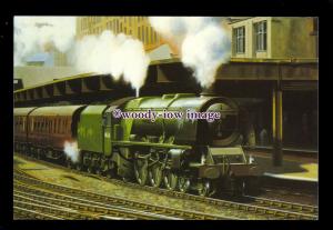 ry1668 - LMS Class 8P 46235 at New Street. Artist - Robert K.Calvert - postcard