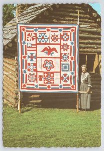 Mountain View Arkansas~Ozark Folk Center~Bicentennial Quilt~Continental Postcard 