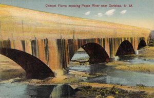 Cement Flume, Pecos River, Carlsbad, NM, New Mexico Old Postcard