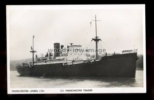 ca0459 - Manchester Liners Cargo Ship - Manchester Trader - postcard