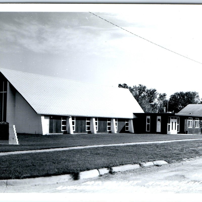 c1950s Perry, IA RPPC Mt. Olivet American Lutheran Church Real Photo PC A112