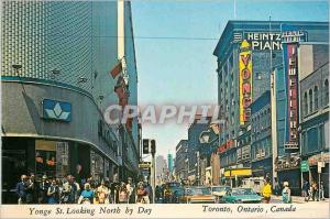 Postcard Modern Yonge St Looking North by Day Toronto Ontario Canada