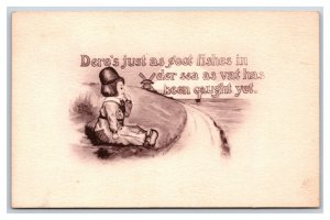 Dutch Comic Just as Good Fish in the Sea Yet Been Caught UNP DB Postcard W2