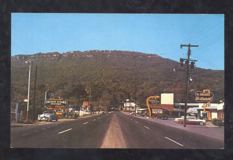 CHATTANOOGA TENNESSE DOWNTOWN STREET SCENE 1950's CARS VINTAGE POSTCARD