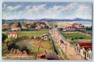 1910 London England Tuck Vintage Postcard Charles Flower Hotel Building Santos