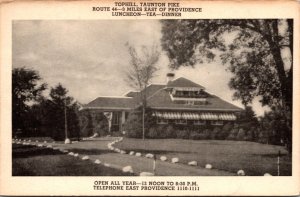 Postcard Tophill Taunton Pike Restaurant Route 44 near Providence, Rhode Island