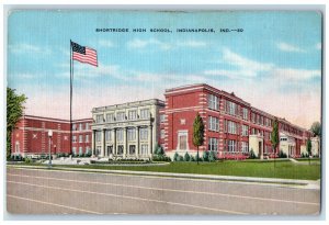 Shortridge High School Building Street View Indianapolis Indiana IN Postcard 