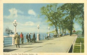 Three Rivers Quebec Canada Turcotte Boulevard 1953 WB Postcard