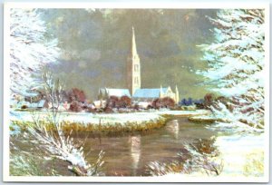 Postcard - Christmas Day, Salisbury Cathedral By D. Birch - Salisbury, England