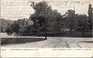 Illustrated Postcard Co. AL Birmingham Five Points R.D. Burnett Cigar 1905 V189