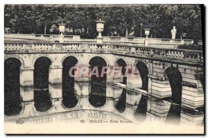 Old Postcard Nimes Roman Baths