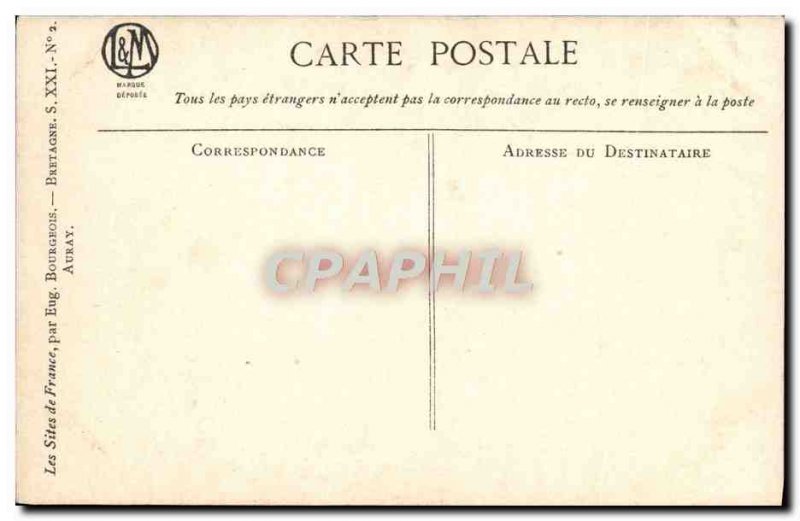 Old Postcard Auray Boat