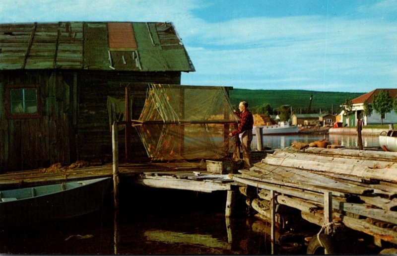 Wisconsin Commercial Fisherman Drying Nets