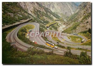 Postcard Modern Schoellenstrasse zwischen und Andermatt Goeschenen