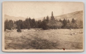 RPPC View Of The New Hampshire Landscape Mountains Real Photo Postcard Q30