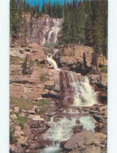 Unused Pre-1980 WATERFALL SCENE Jasper National Park Alberta AB E4241