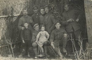 WW1 German military life instant real photo postcard