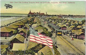 Tent City Looking Towards Hotel del Coronado San Diego California