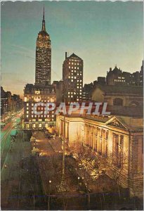 'Modern Postcard A Dramatic view of the New York Public Library qui has-been ...