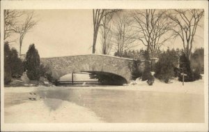 Hartford CT Connecticut Elizabeth Park Bridge c1910 Real Photo Postcard