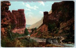 PRICE CANON, Utah  UT   CASTLE GATE  Denver & Rio Grande Railway 1910s Postcard