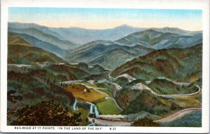 Postcard NC Andrew's Geyser by Moonlight in the Land of the Sky