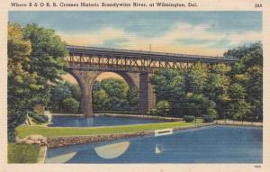 B&O Railroad Bridge - Brandywine River at Wilmington DE, Delaware - Linen