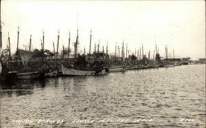 TARPON SPRINGS FL Sponge Industry Ships Old Real Photo Postcard