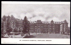 Oregon PORTLAND St. Vincent's Hospital Pub Glass & Prudhomme Co. Divided Back