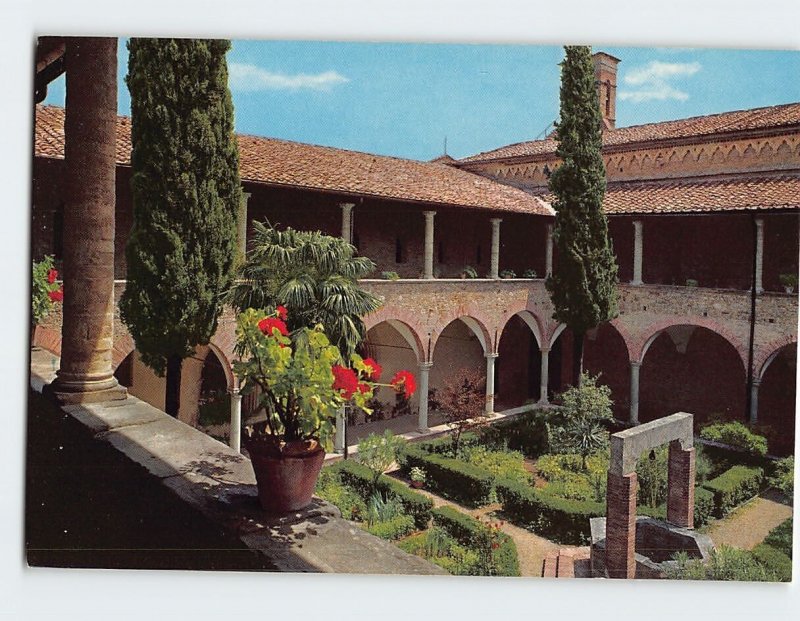 Postcard Cloister, The Church of St. Augustine, San Gimignano, Italy