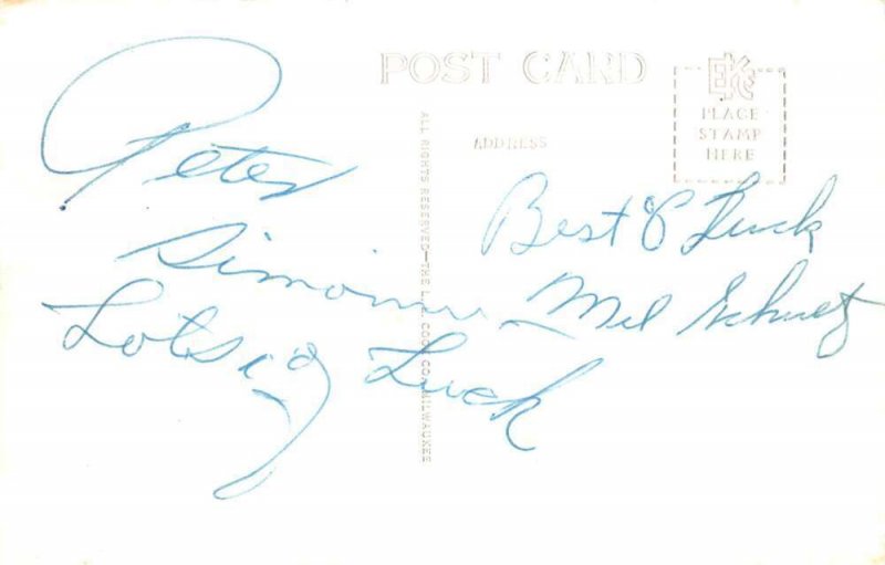 Algonquin Illinois Simonini's Corner, Real Photo, Vintage Postcard U22768