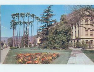 Pre-1980 LANDSCAPED GROUNDS OF COURTHOUSE San Bernardino California CA d2816