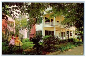 c1950's Gage Home House With 2 Ladies Ground Port Gibson Mississippi MS Postcard