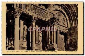 St Gilles - facade - Main Gate - Details Old Postcard