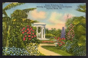 FL DAYTONA BEACH Scenic Waterfront Park American Legion Memorial Fountain pm1957