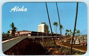 HONOLULU INTERNATIONAL AIRPORT, Hawaii HI ~ John Rodgers Terminal 1950s Postcard