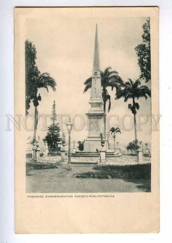 192526 BRAZIL BAHIA Pyramide commemorativa Vintage postcard