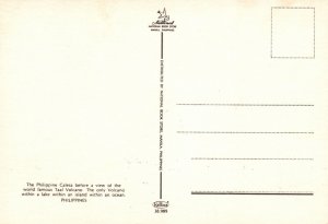 Vintage Postcard Calesa & Taal Volcano within Lake Island Ocean Philippines PH