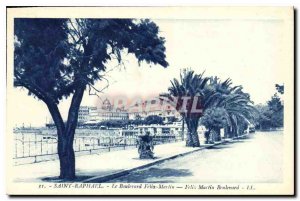 Postcard Old Saint Raphael Boulevard Felix Marlin