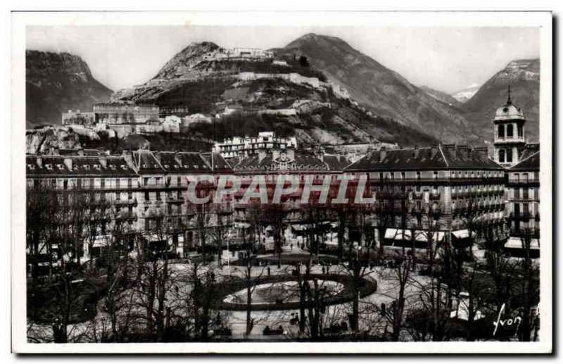 Grenoble - View the Rachois Neron Bastille and Saint Eynard - Old Postcard - air