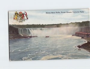 Postcard Horse Shoe Falls From Queen Victoria Park Niagara Falls Canada