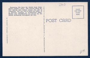 Amish Barn Raising Lancaster PA unused c1941