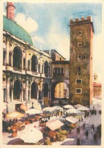 Postcard Italy Vicenza piazza della Erbe