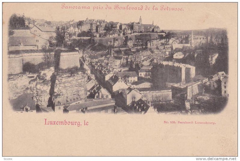 Panorama pris du Boulevard de la Strasse, Luxembourg , 1890s