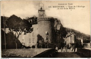 CPA MEYRUEIS - Tour de l'Horloge et rue de la Mairie - Gorges du Tarn (638299)