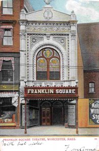 Franklin Square Theater Theatre Worcester Massachusetts 1909 postcard