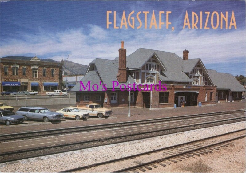 America Postcard - Flagstaff Train Station, Arizona  RR21335