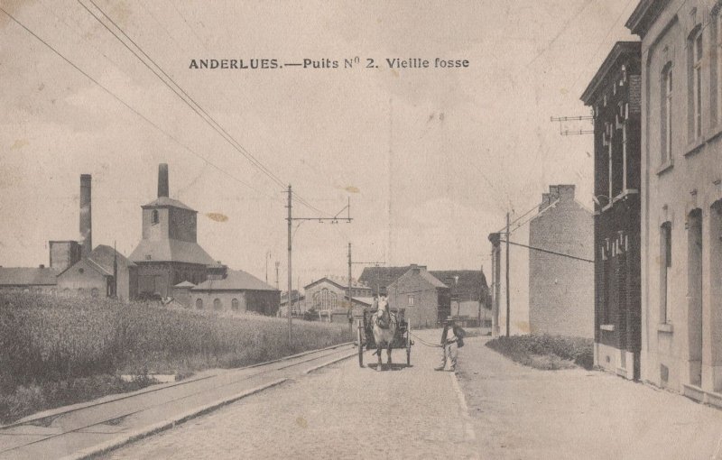 Anderlues Hainaut Puits Vielle Fosse Belgium Mines Old WW1 Postcard