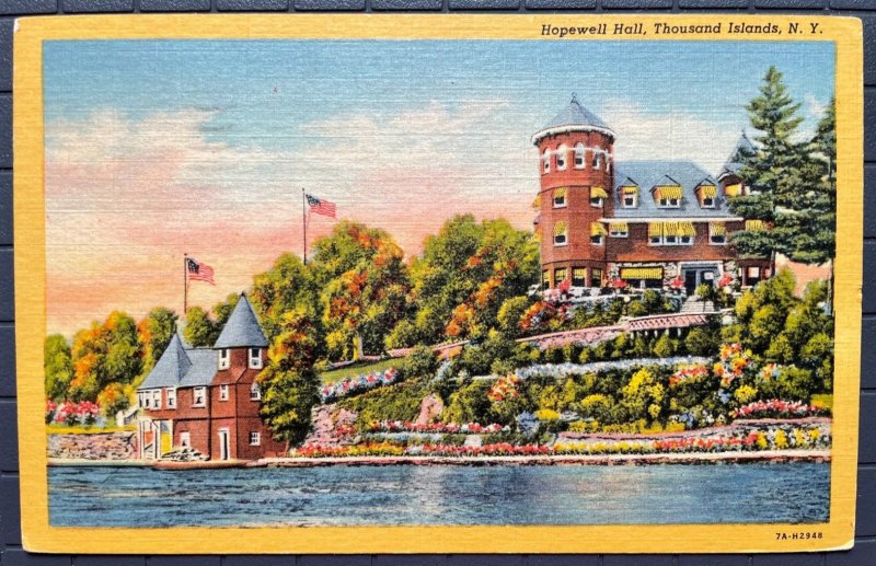 Vintage Postcard 1953 Hopewell Hall Thousand Islands New York