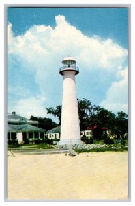 Postcard MS Biloxi Lighthouse Biloxi Mississippi 